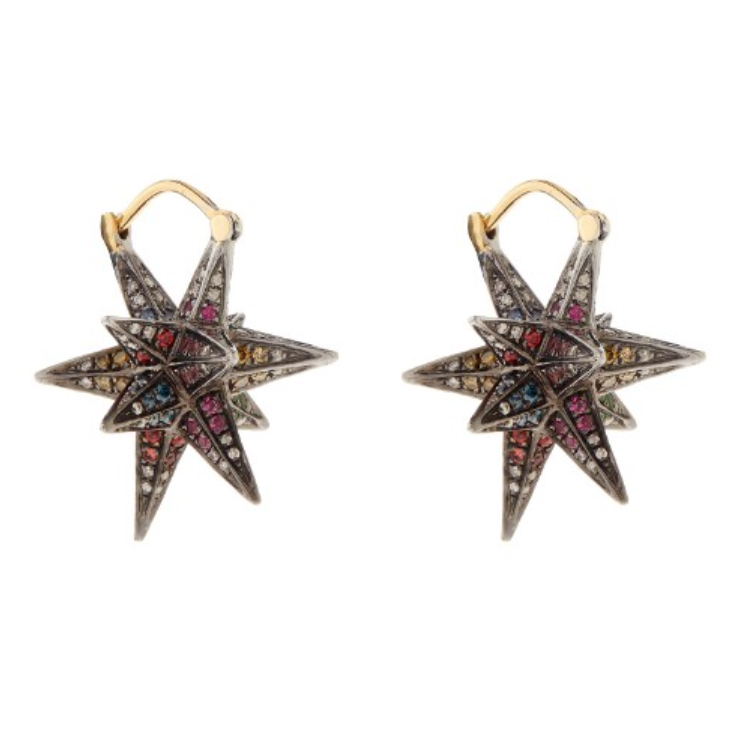 Noor Fares Merkaba diamond earrings
