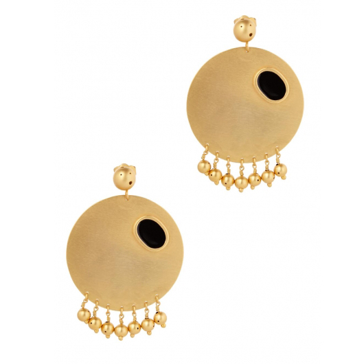 PAULA MENDOZA Sphere gold-plated earrings