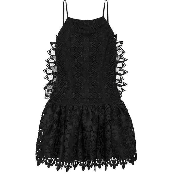NO. 21 Macramé lace mini dress