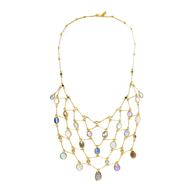 PIPPA SMALL 18K gold multi-stone necklace