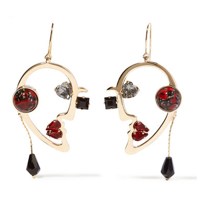 ETRO Gold-plated multistone earrings
