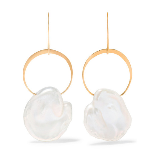 MELISSA JOY MANNING 14K gold pearl earrings