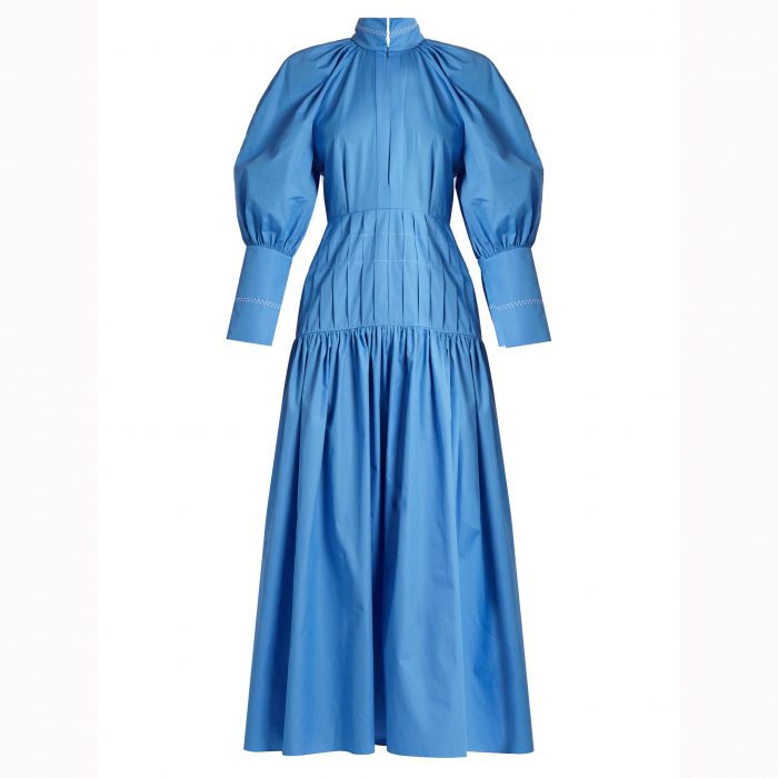 ELLERY Sword bubble-sleeved cotton-blend maxi dress
