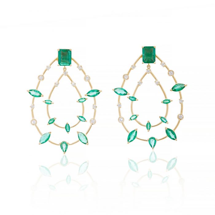Carolina Neves Emerald Drop Earrings
