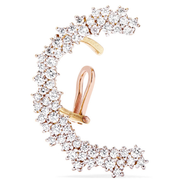 ANA KHOURI Marie 18kt gold diamond ear cuff
