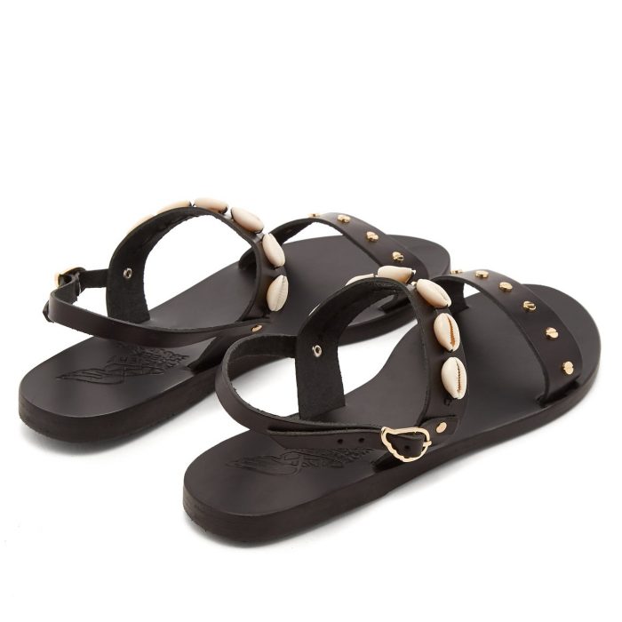 Ancient Greek Sandals Clio Shell-Embellished Sandals